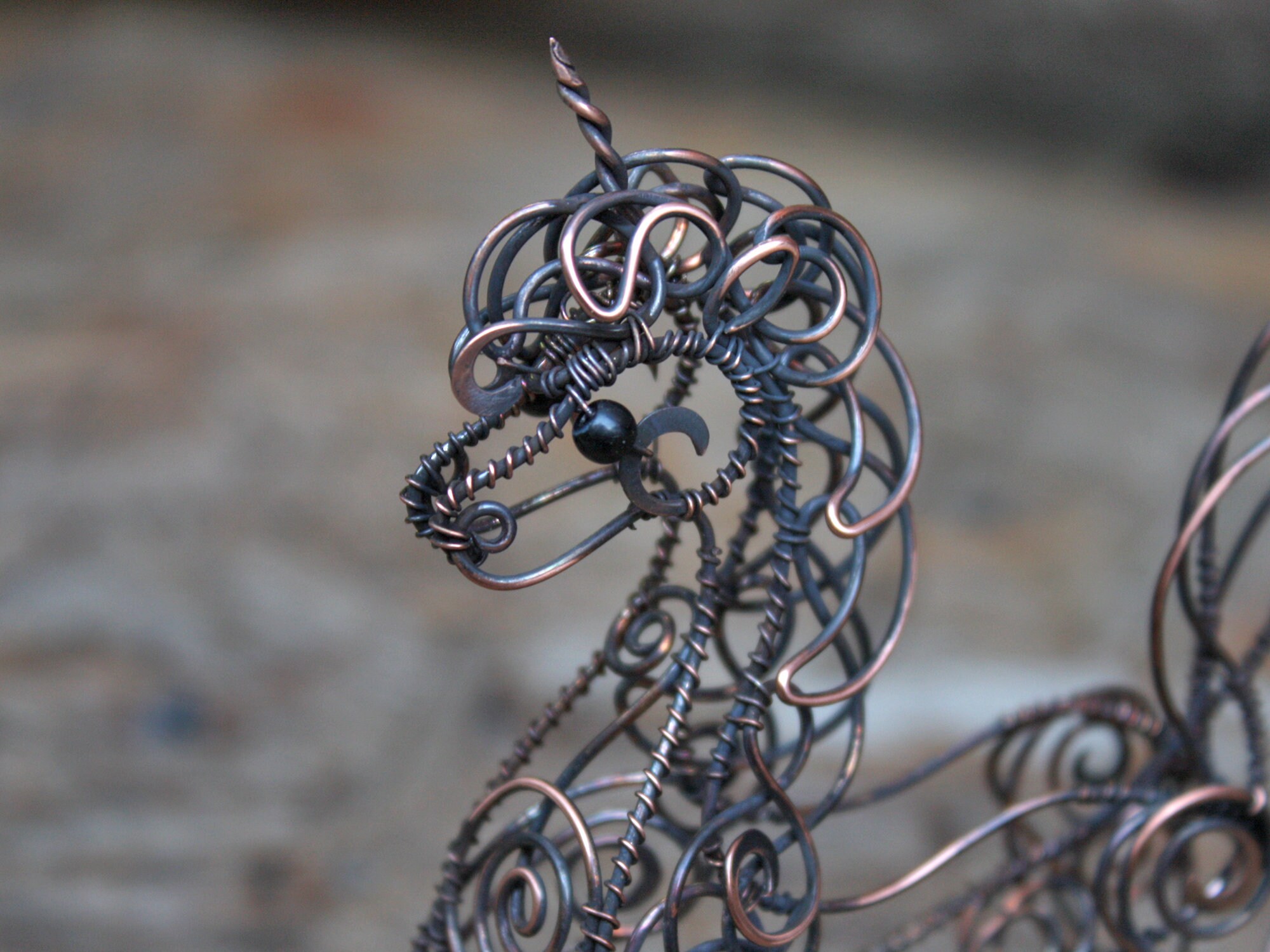 Unicorn Sculpture Mini real wire wrapped Unicorn Metal | Etsy