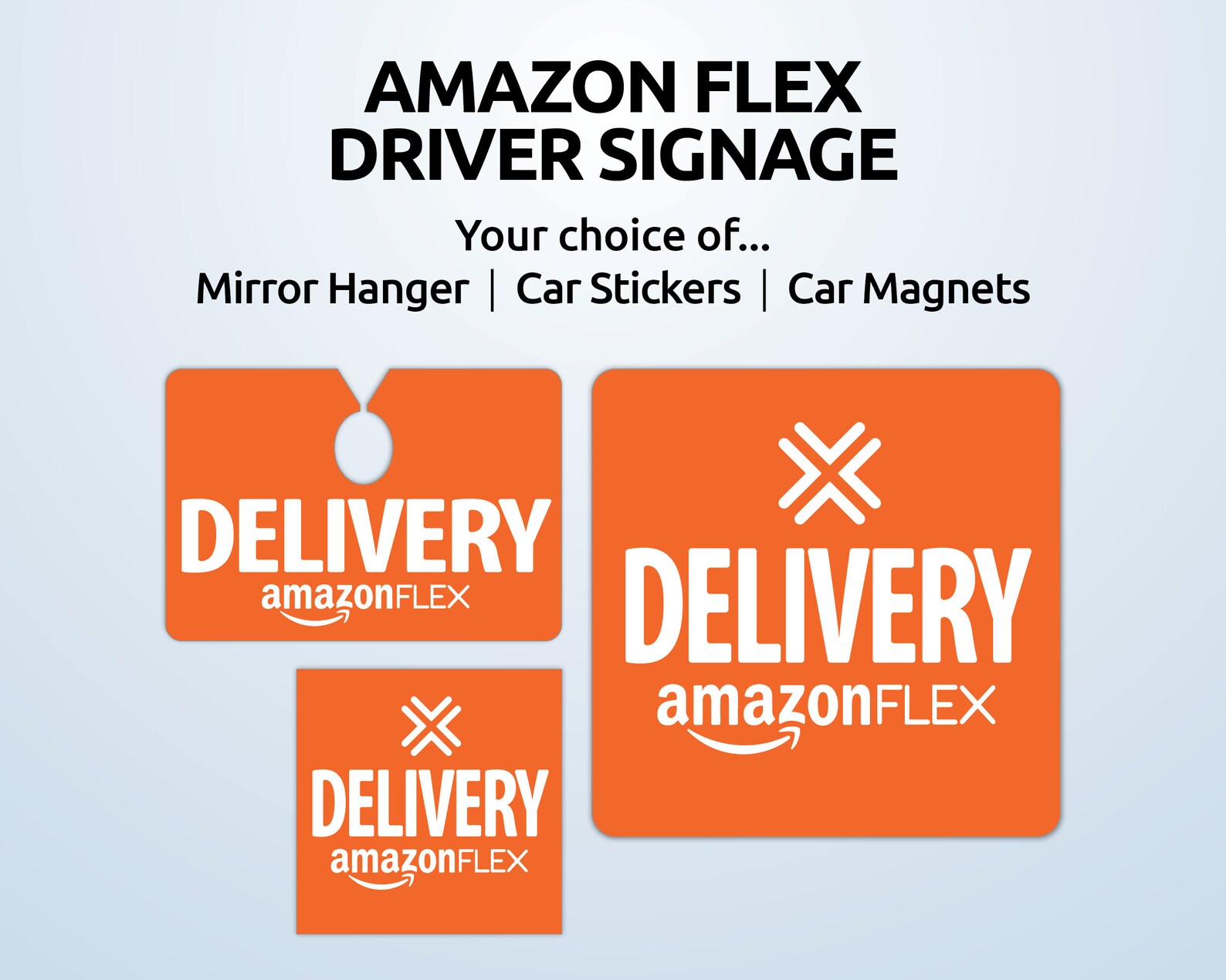 Amazon Flex Vehicle Signs Avoid Tickets and Hassle Mirror Etsy