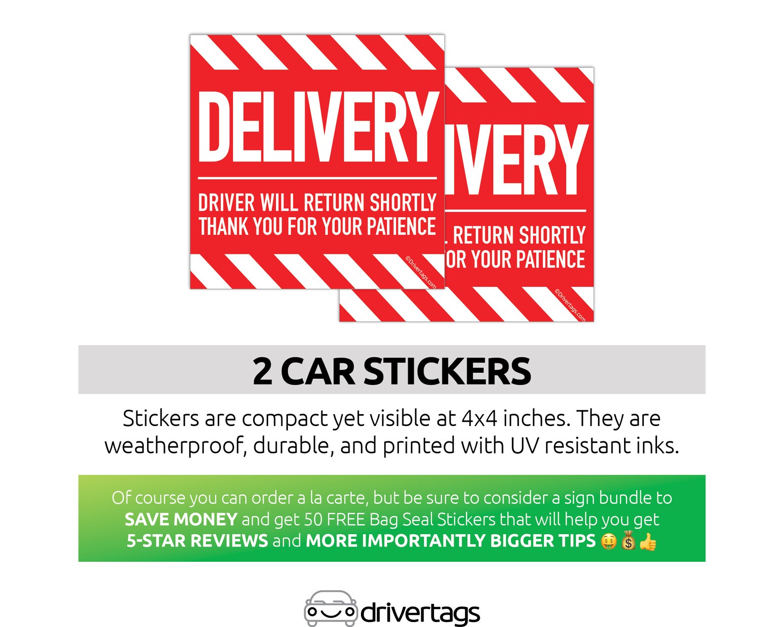 Delivery Driver Signage BUNDLE DISCOUNTS Amazon Caviar Etsy