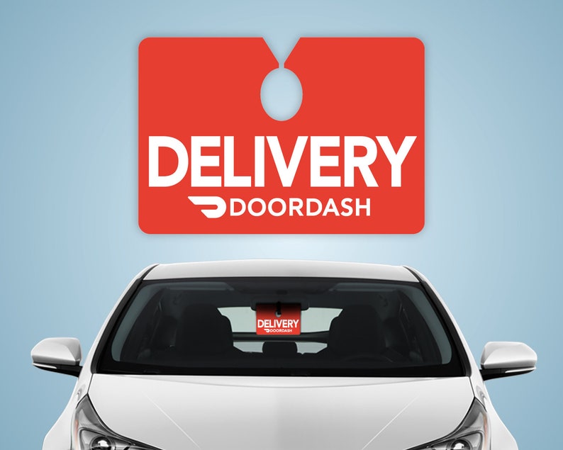 Ridesharetags Doordash Car Mirror Hanger Doordash Etsy