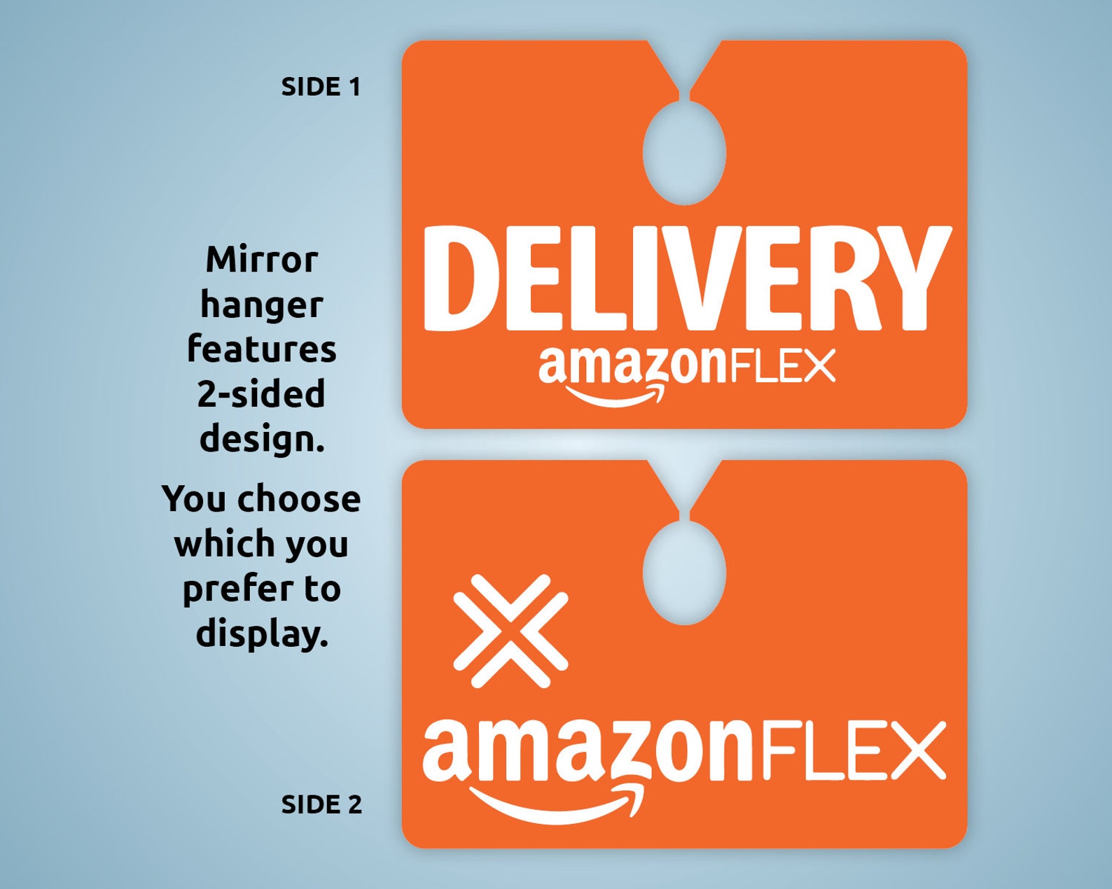 Amazon Flex Mirror Hanger Sign Amazon Logo Amazon Prime Etsy