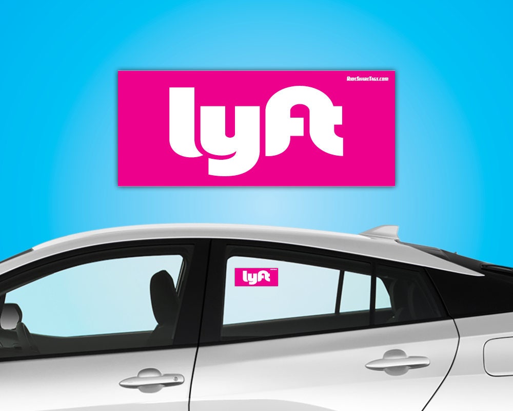 RideShareTags Lyft Car Sticker Not Window Cling Etsy