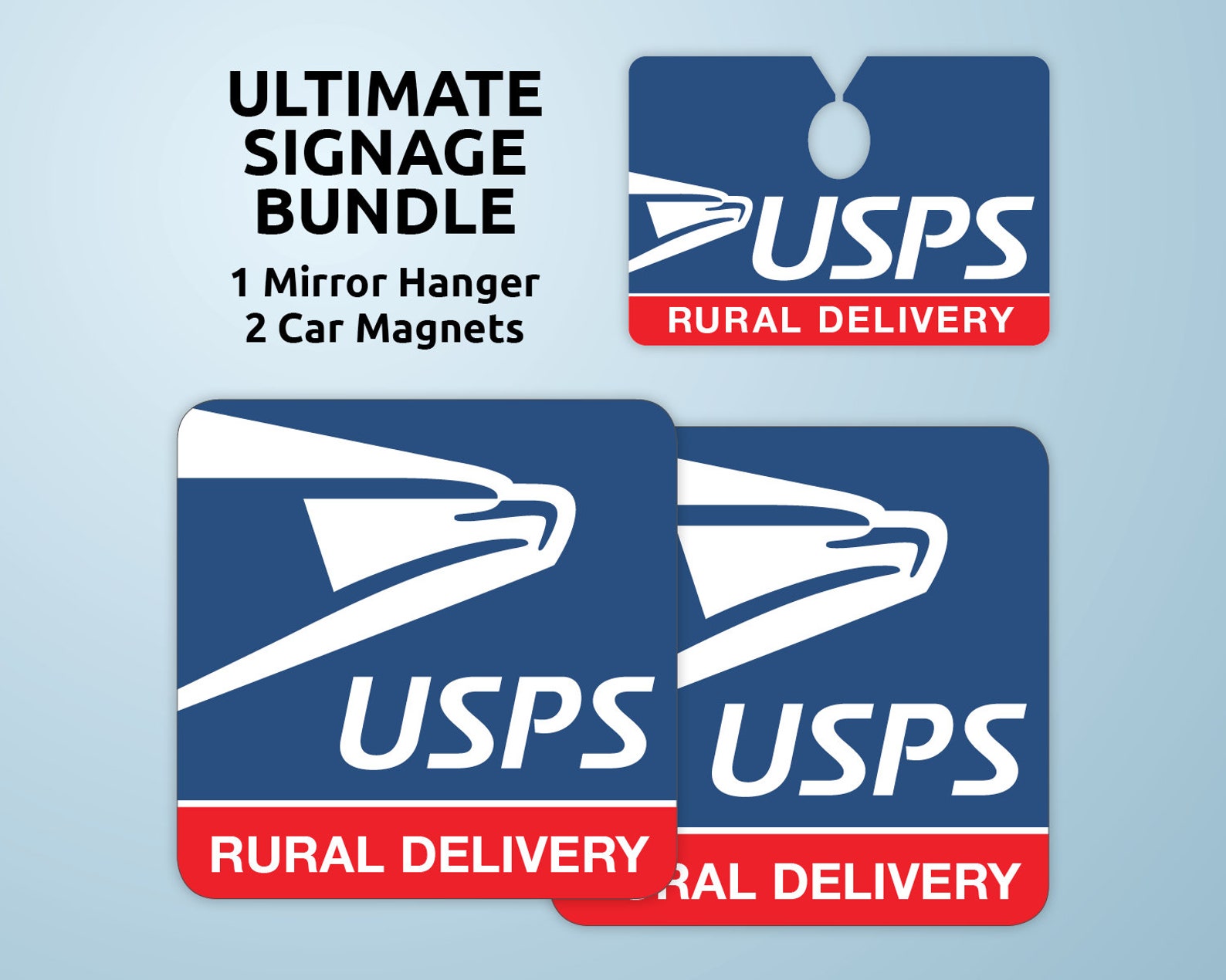 USPS Rural Carrier Ultimate Signage Bundle Mirror Etsy