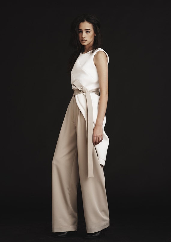wide leg evening trousers