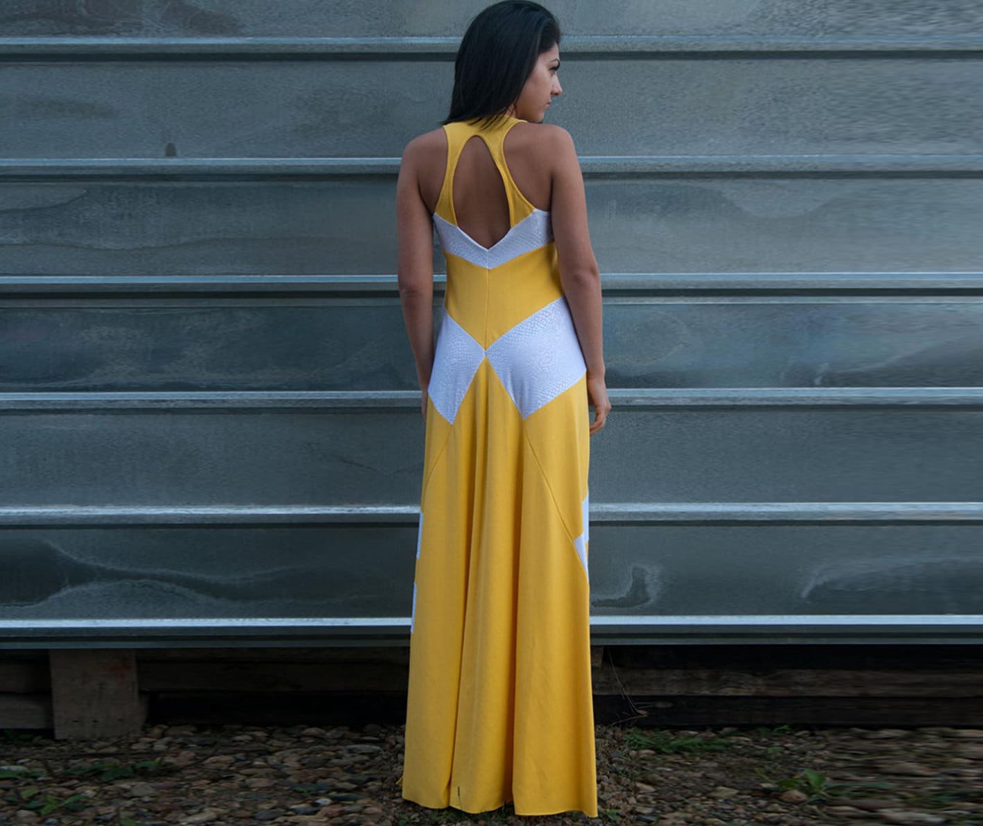 Mustard yellow maxi dress plus size Clearance