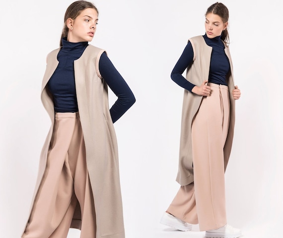 maxi sleeveless cardigan