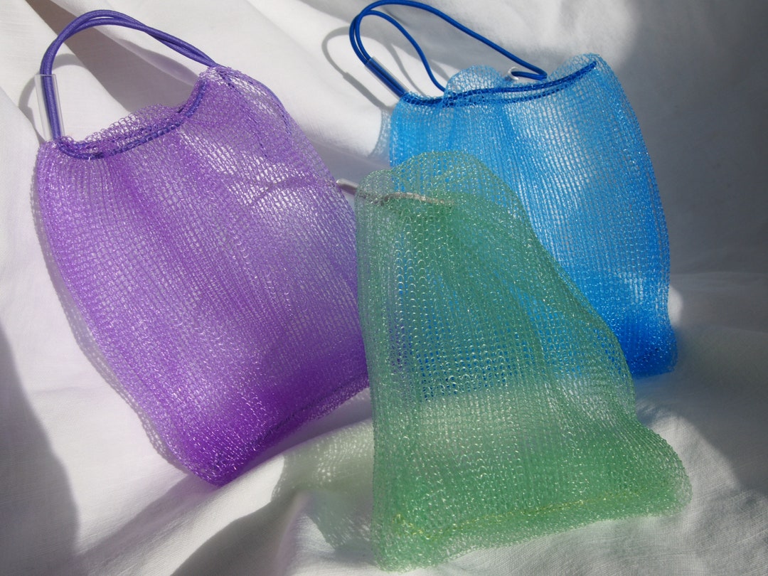 Sacchetti Per Sapone In Sisal - 4 Pezzi 14x9 Cm, Effetto Peeling, Senza Plastica