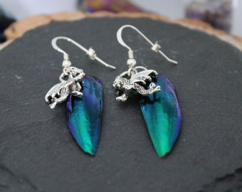 Dragon Scale Earrings - Icy Blue Shift