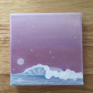 Lavender Night Wave, Wave Art, Fine Art Prints