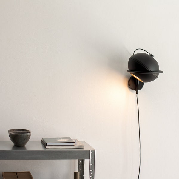 Pivot Wall Lamp, Sconces, Spinning Light, Bedside Lamp, Hallway, Handmade, Аpplique, Modern Minimal Metal, Mid Century Lamp, Plug in