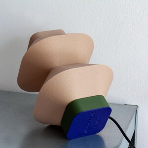 Handmade Table Lamp Oak Wood, Japandi Bedside Light, Eco Biopolymer, Sustainable, Warm Light, Made to Order, Minimalist Design image 12