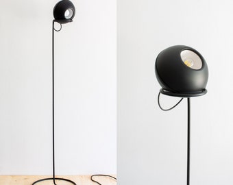 Pulsar Floor Lamp, Black, Rotating Lampshade 360+, Modern Flexy Light, Fixtures, Lampion Design, Vintage