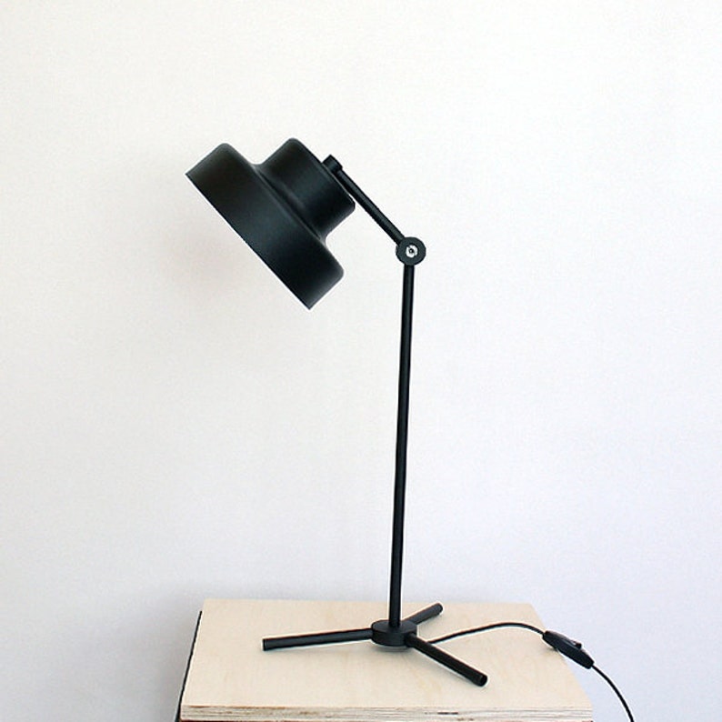Tripod Desk Lamp Black Table Metal Industrial Reading Office