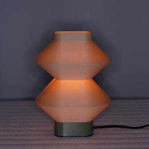 Handmade Table Lamp Oak Wood, Japandi Bedside Light, Eco Biopolymer, Sustainable, Warm Light, Made to Order, Minimalist Design image 13