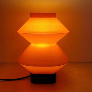 Handmade Table Lamp Oak Wood, Japandi Bedside Light, Eco Biopolymer, Sustainable, Warm Light, Made to Order, Minimalist Design image 8