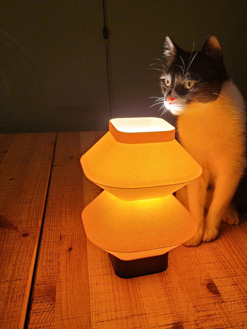 Bedroom Table Lamp Wooden Desk Lighting Oak Accent Material Biodegradable Construction Eco Friendly Design Reading Light Solution Ambient Illumination Source Perfect Bookshelf Display Entryway Accent Piece Bedside Companion Contemporary