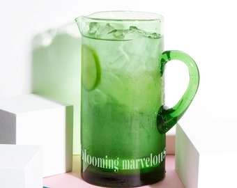 Personalised 'Your Own Message' Recycled Glass Jug 1L