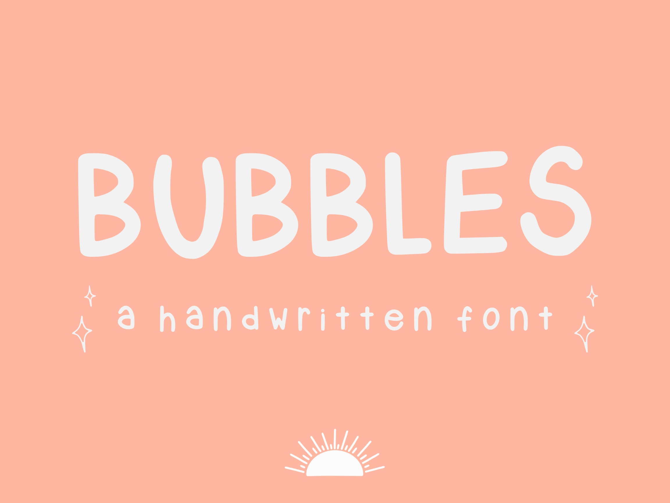 Bubbles A Handwritten Font Hand-drawn Serif Font with | Etsy