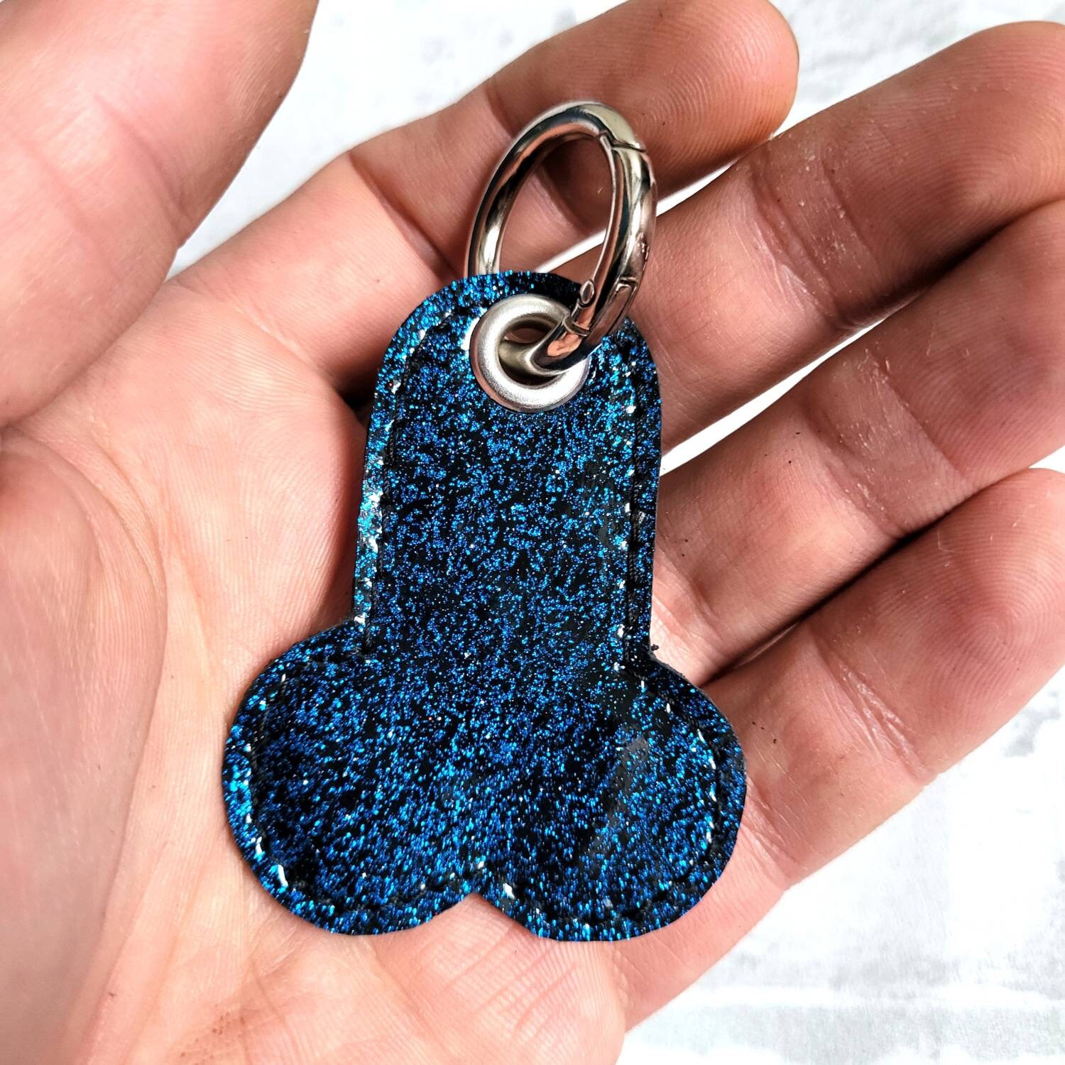 Phallic Keychains Keychain Penis Midnight Sparkle - Etsy