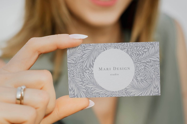 CANVA Professional Business Card Template Premade Business Etsy