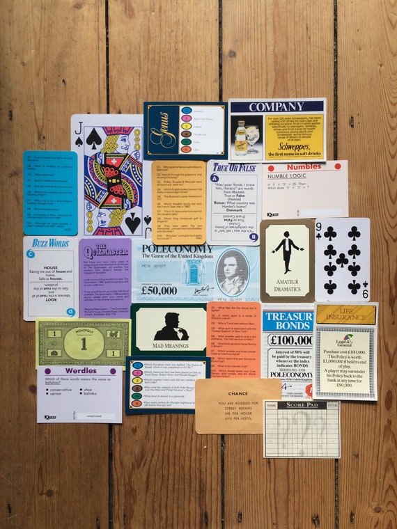 Vintage Board Games Card Ephemera Pack Scrapbooking Junk Etsy