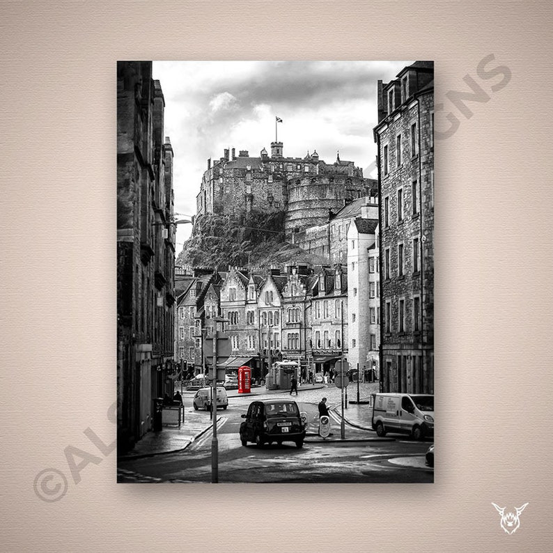 Edinburgh print Edinburgh skyline print Scotland gifts Etsy
