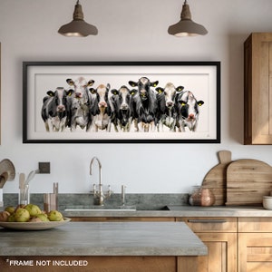 Milchkuh Art Print - Kuh Malerei - Cattle Art - Holstein - Friesische Kuh - Kuh Geschenke - Bauernhof Kunst - Melker - Milchkuh Farm Wandkunst