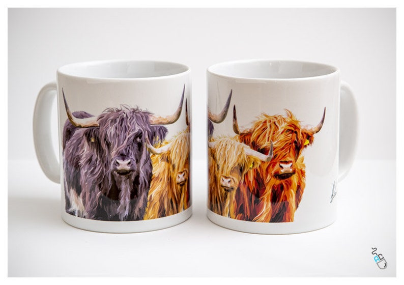 Highland Cow Mug Highland Cow Gift Cow Mug Cow Gift Etsy UK
