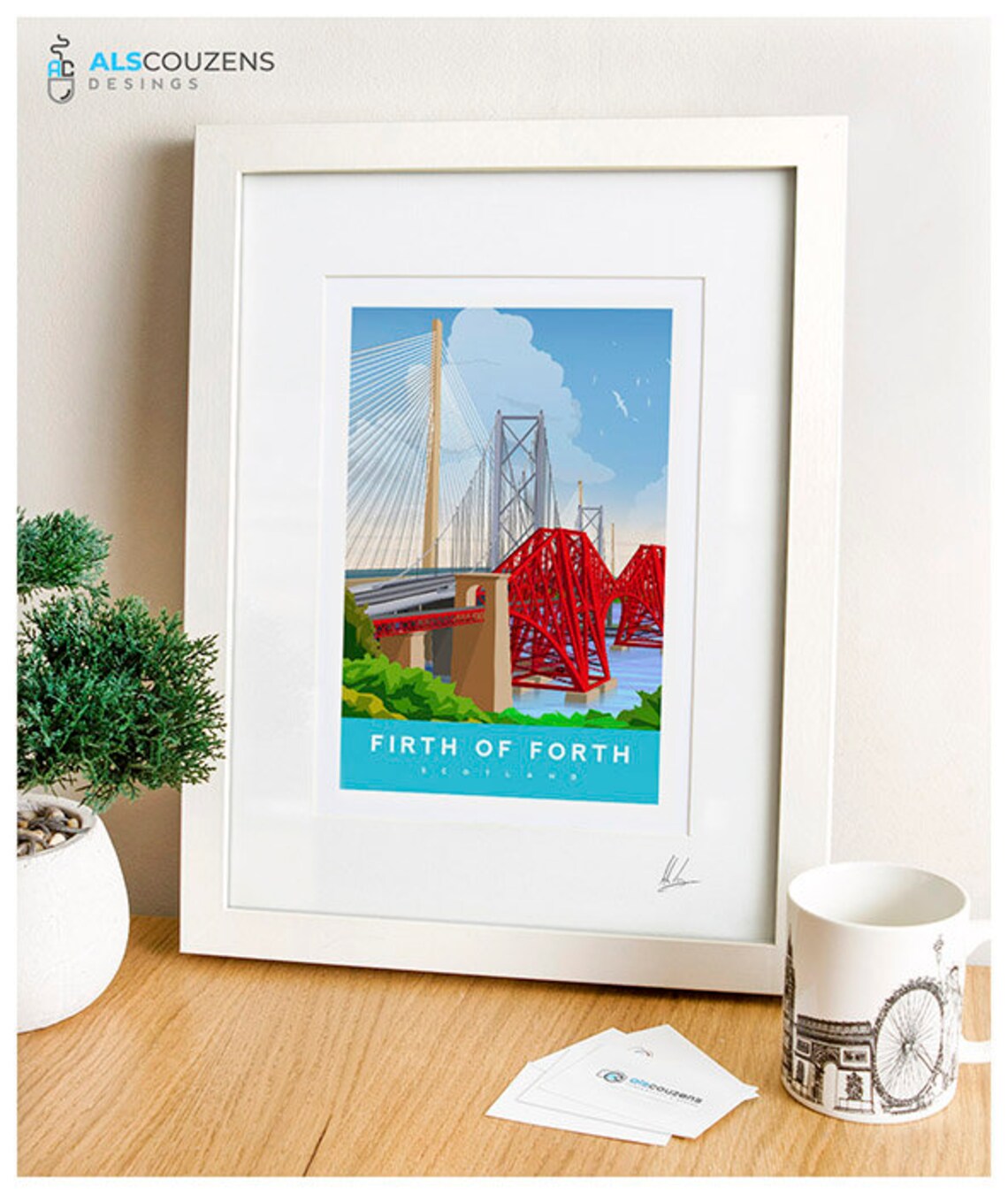 Forth Bridges Print Three Bridges Print Edinburgh Art | Etsy