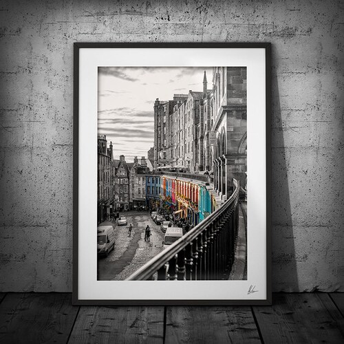 Edinburgh Castle Print Edinburgh Black and White Photography Etsy