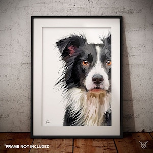 Sheepdog Art Print - Border Collie Painting - Sheep dog print - Border collie Dog Art Print - Border Collie painting - Sheepdog art