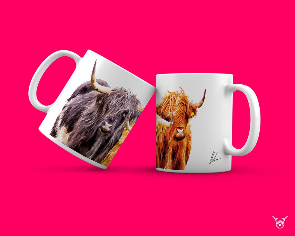 Highland Cow Mug Highland Cow Gift Scottish Cow Mug Gift Etsy