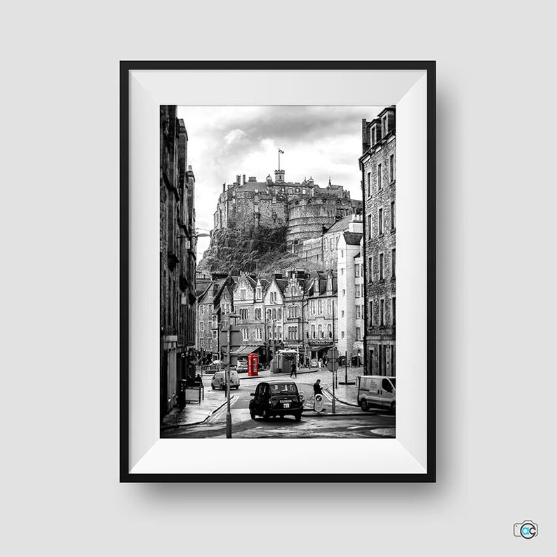Edinburgh print Edinburgh skyline print Scotland gifts Etsy