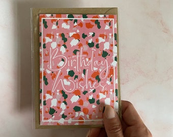 Anniversaire souhaite Terrazzo Carte de voeux