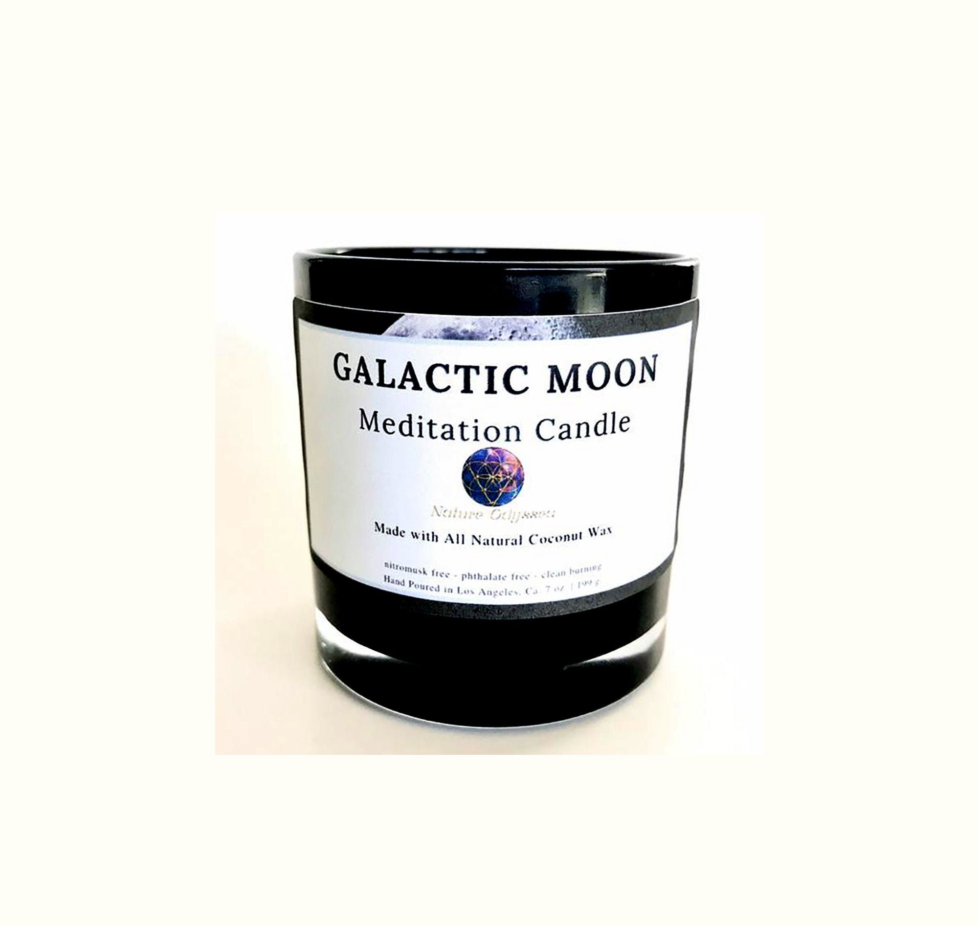 Galactic Moon Handmade Meditation Candle, Coconut & Soy Wax Blend, Candle, Meditation, Yoga, Candles, Relaxing, Scented, Container Candles