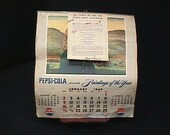 An Antique 1949 Pepsi-Cola Paintings of The Year Calendar in as-is condition