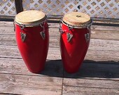 A Pair of Fiberglass Shell Conga Congo Drums Ready to Use PICK UP ONLY