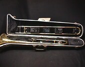A Bundy by Selmer Vincent Bach Model Slide Trombone in a Hard Case Ready to Play 7 TB