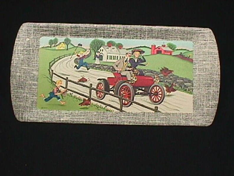 Four Vintage Automobile Related Buffet Trays Still in New Condition in there Original Box