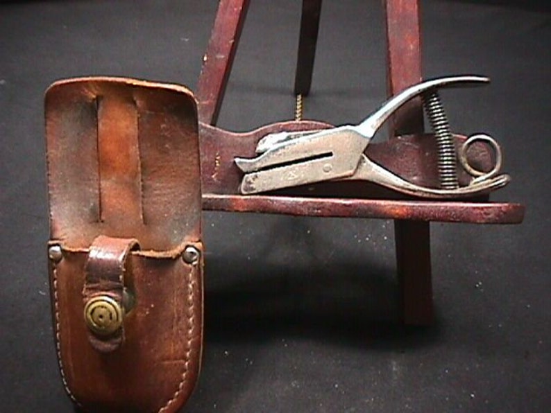A U.S.A. Made Blue Ribbon Design Hole Punch in a Leather Belt Etsy