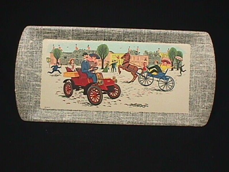 Four Vintage Automobile Related Buffet Trays Still in New Condition in there Original Box