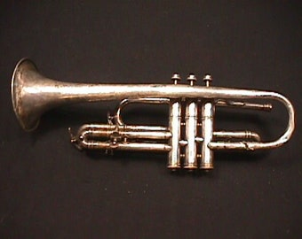 Antique Frank Holton Silver Cornet as-is   8 T