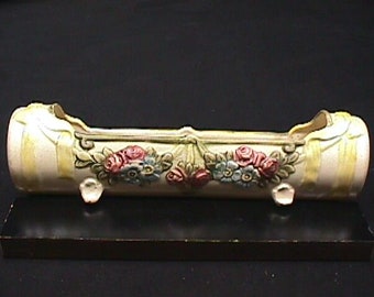 An Antique Weller Pottery I Believe Roma Pattern Log Style Planter Real Nice  as-is