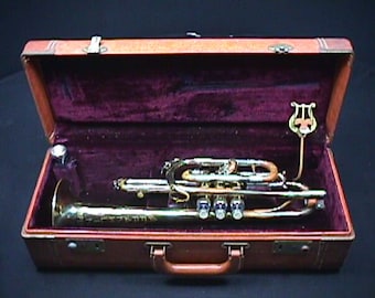 A Franklin Imperial Bb Cornet in it's Original Case & Ready to Play   11 T