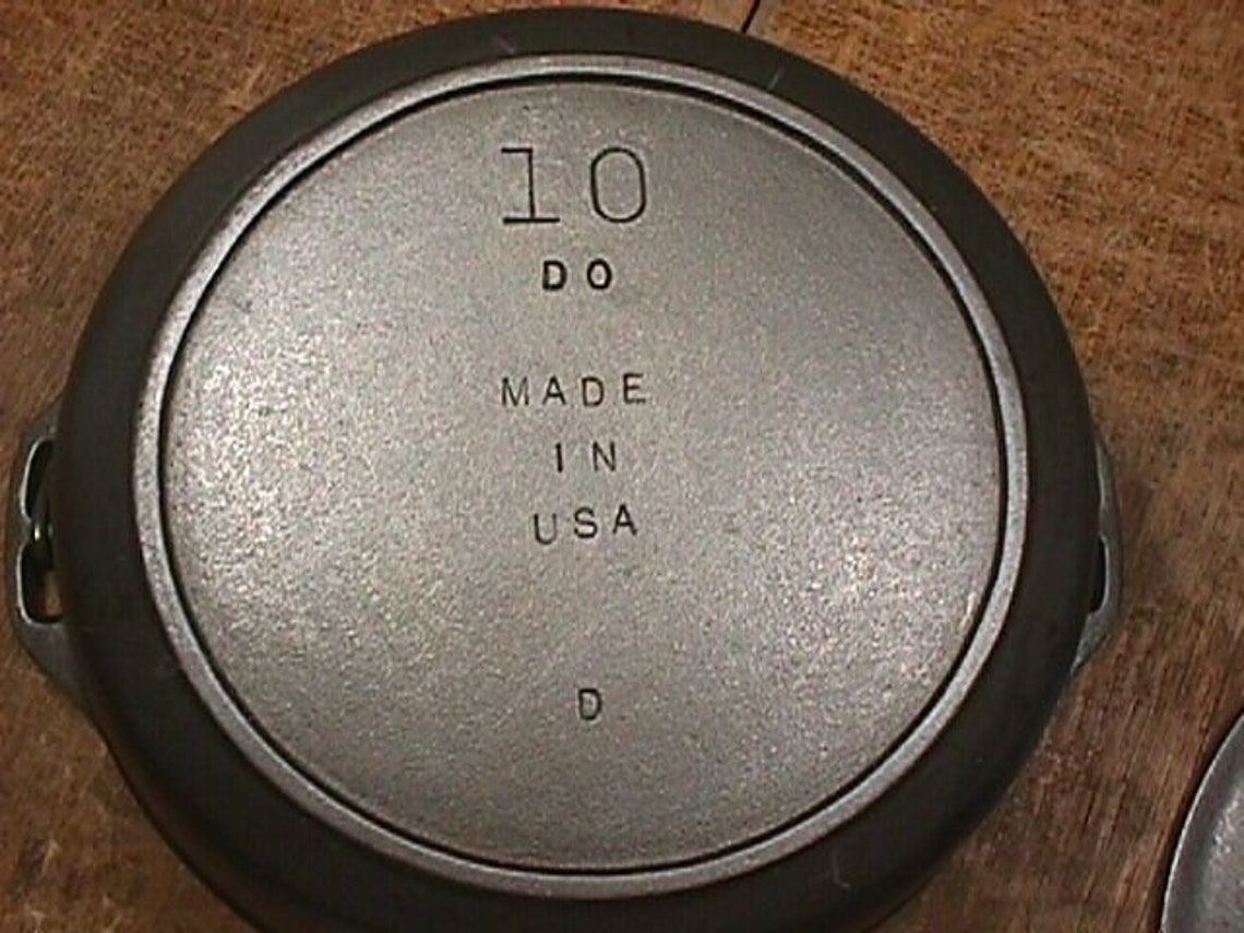 Vintage Cast Iron Marked 10 DO Made in U.S.A. D Dutch Over Etsy