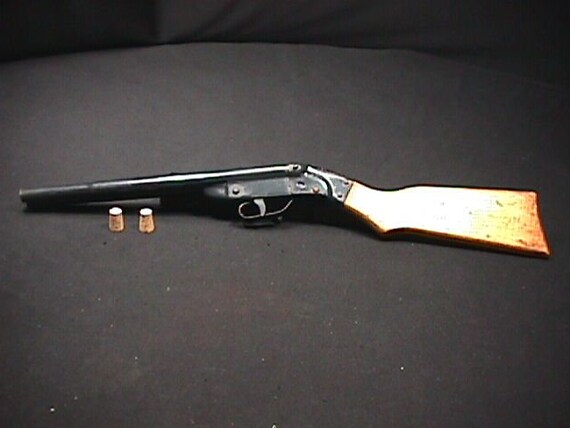 A Working Vintage Daisy Child Size Double Barrel Cork Shotgun From Plymouth Mich Usa Real Nice