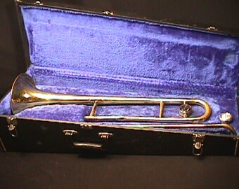 A Belcrest Brand Slide Trombone in it's Original Hard Case & Ready to Play as-is   1 TB