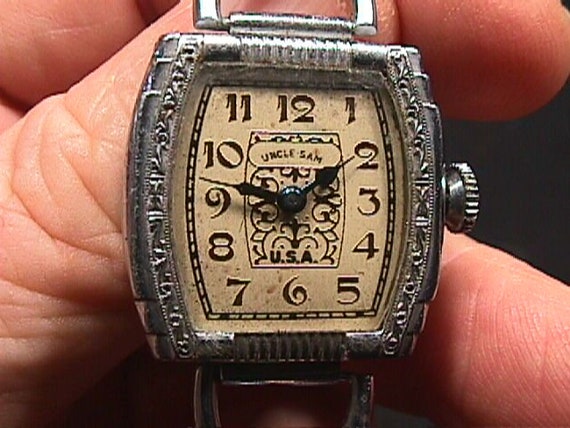 An Antique 1920's Uncle Sam Wristwatch Complete &… - image 3