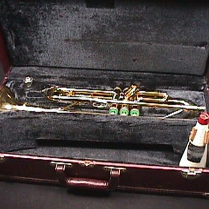 A Holton Collegiate Bb Trumpet with a Straight Mute in it's Original Case & Ready to Play 17 T image 1