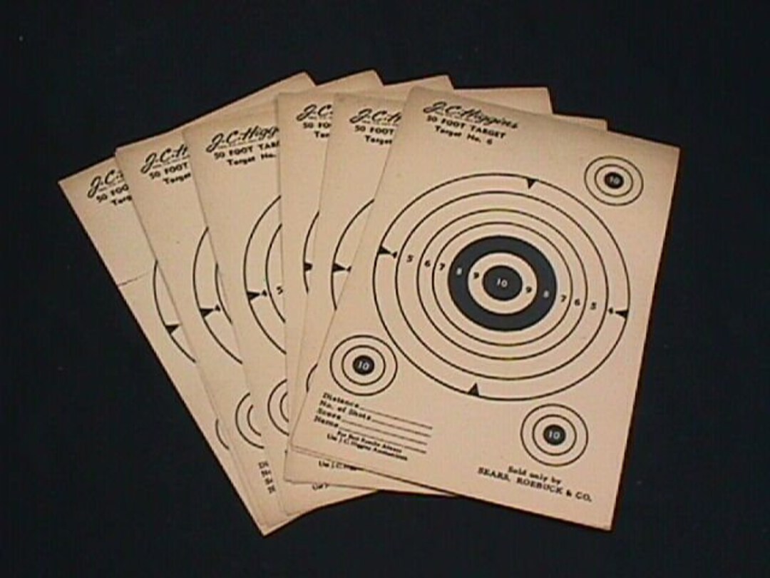 12 Vintage J.C. Higgins 50 Foot Targets No. 6 Target New Old - Etsy